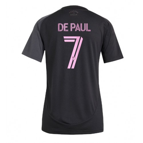 Stroje piłkarskie Inter Miami Rodrigo De Paul #7 Koszulka Wyjazdowej dla damskie 2025-26 Krótki Rękaw
